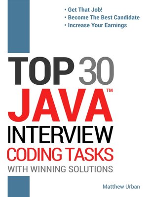 cover image of TOP 30 Java Interview Coding Tasks